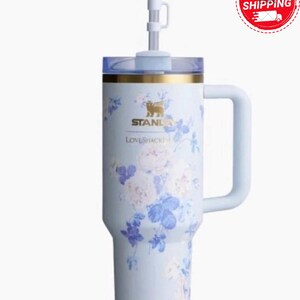 Stanley x LoveShackFancy Quencher H2.0 40 oz Tumbler Blue image 2