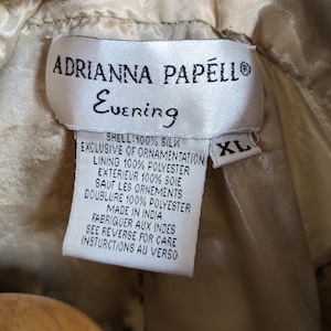 Vintage Adrianna Papell Beaded Silk Evening Jacket XL | Black Sequin Sheer Formal Top bild 6