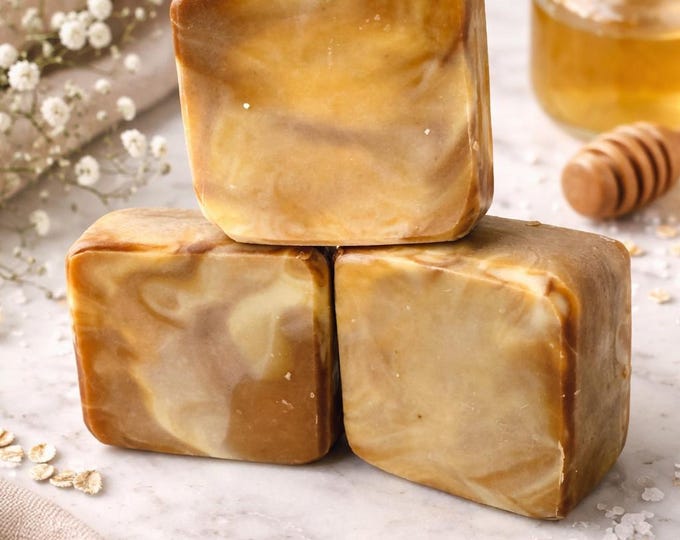 Featured listing image: Cocoa Butter Goat Milk Soap - Handcrafted Nourishing Creamy Soap