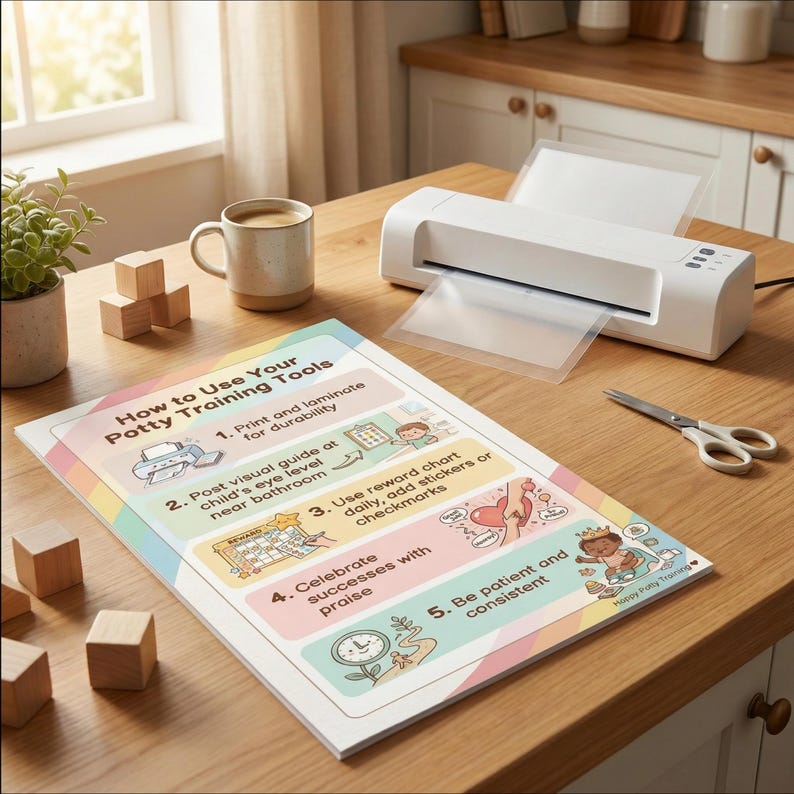 Potty Training Visual Schedule: Step-by-step Bathroom Routine Guide for ...