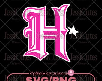 H Houston Pink PNG Digital Download Sticker/Cricut/DTF Designs