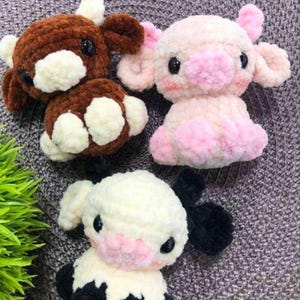 Crochet Cow Pattern PDF | Mini Amigurumi Plush Toy (Digital Download)