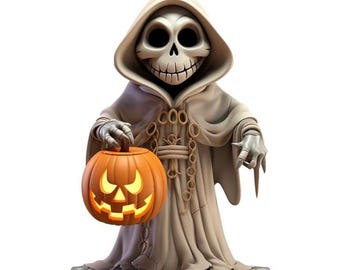 Citrouille d'Halloween modèle 3D Ange de la mort