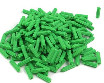 500pcs 1/4" Plastic Wall Anchors – Heavy Duty Green Expansion Plugs for Drywall, Concrete & Tile