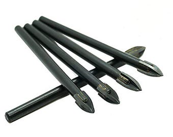 10 Pcs 3/16" Carbide Spearpoint Drill Bits for Glass & Tile – Precision Tip