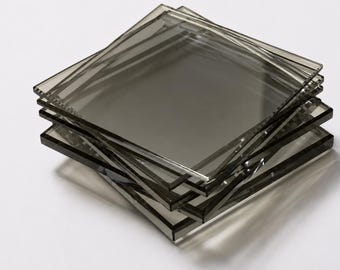 Custom 1/4" Bronze or Gray –Tempered glass  1/4" Thick Table Tops, Shelves, Wall Panels, backsplash, mirror wall, closet doors