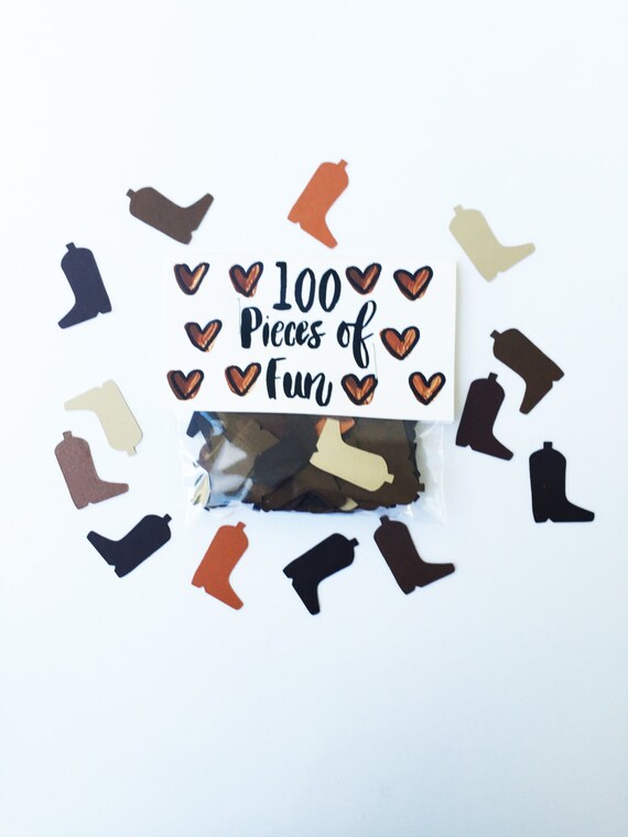 Cowboy Confetti Cowboy Birthday Cowboy Boot Confetti Cowboy Etsy