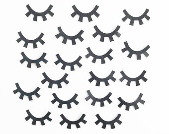 Eyelashes, 10 pair eyelashes, Eyelash cutouts, Eyelash die cuts, Eyelash crafts, unicorn party, black eyelashes, princess party, lashes