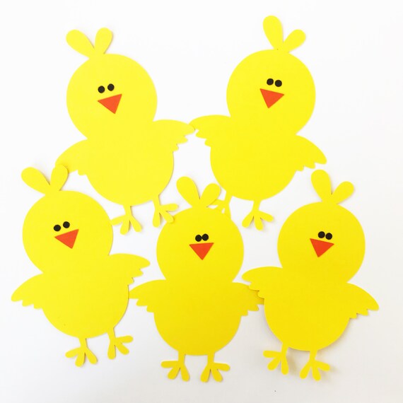Chicks Easter Chicks Yellow Chicks Paper Chicks Chick Etsy