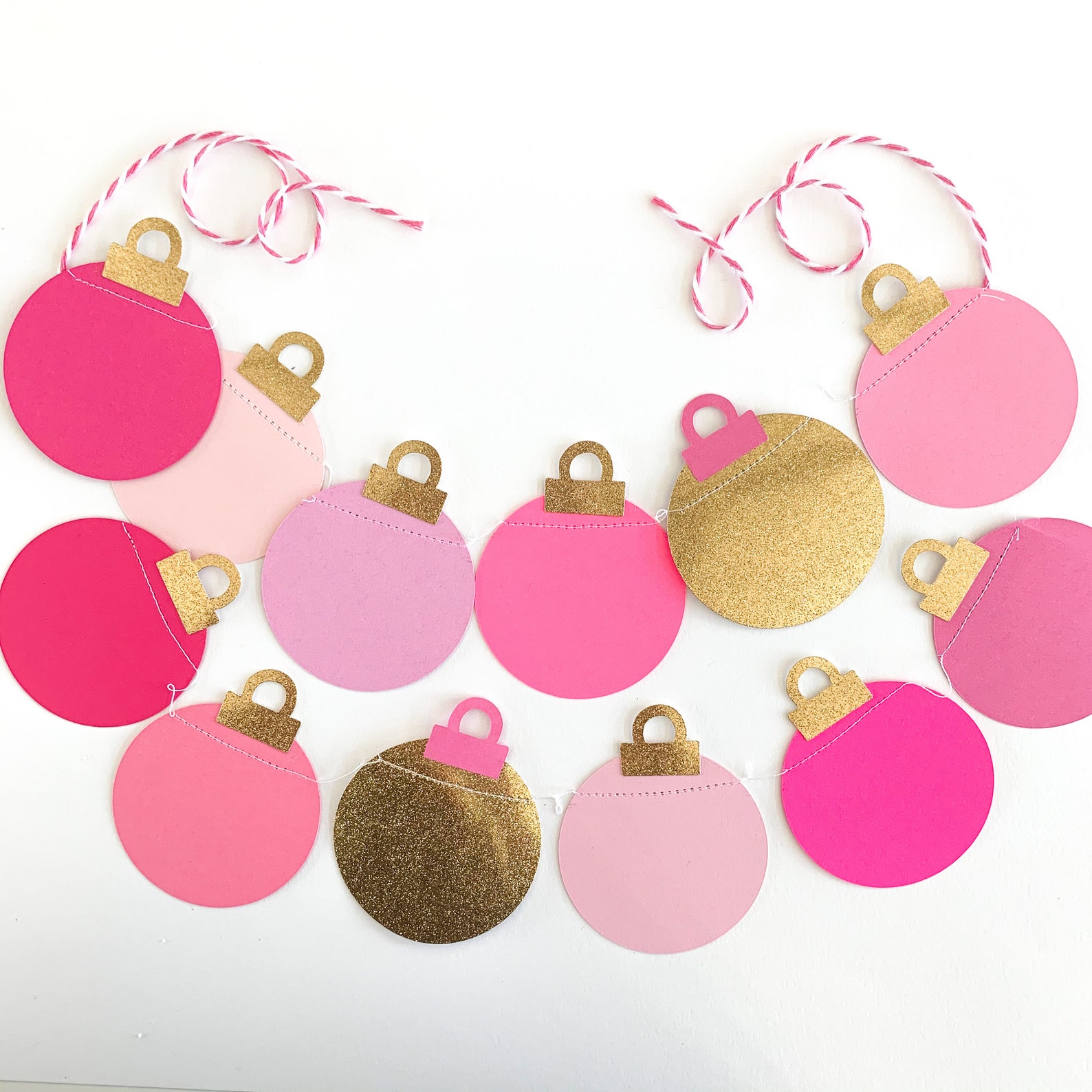 Pink Christmas Pink Christmas ball garland Pink Christmas Etsy