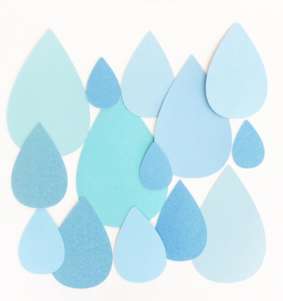 Regentropfen Regen Regen Geschnitten Ausschnitte Schwarzes Etsy