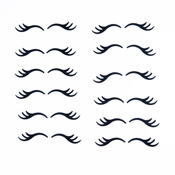 eyelashes ready made black eyelashes happy eyes unicorn etsy ireland