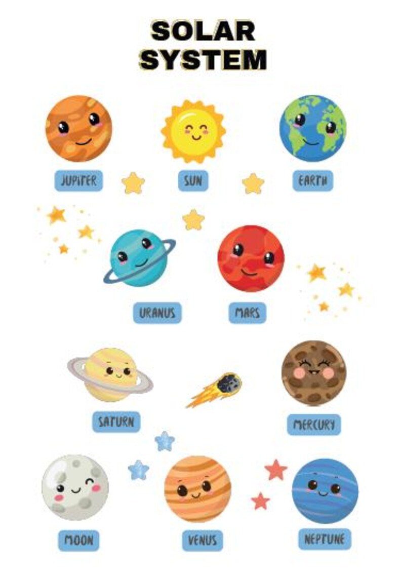 Solar System Activity Book for Kids | Montessori Space Worksheets ...