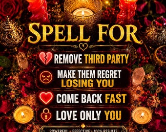 Love Spell 5 in 1 – breng ex terug, obsessiespreuk, liefde alleen voor mij, eeuwige binding, verwijder derde partij – cast op dezelfde dag