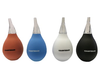 CounterAid Bulb Syringe 4-Pack, Washable Nasal Aspirator for Babies