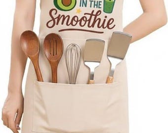 Crunchy Mom Apron – Funny Smoothie Avocado Baking Cooking Kitchen Wear