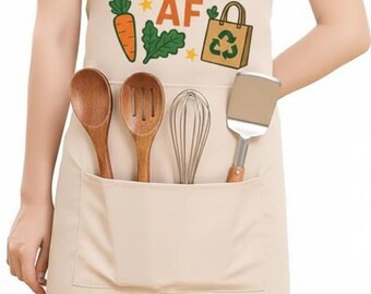 Crunchy Mom Funny Aprons for Women with Pockets - Cute Baking and Cooking Aprons for Women - Suitable for Kitchen and Chefs - Christmas Gi..