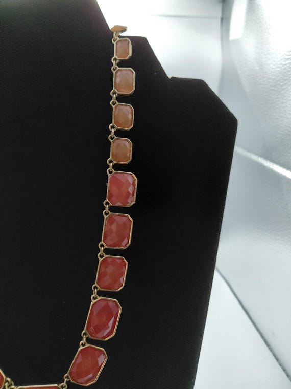 Vintage statement ruby octagonal pendant necklace - image 4