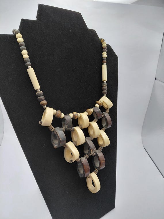Bone inspired resin design statement necklace. - image 2