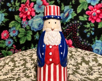 Onkel Sam Patriotisk Keramisk Ljusstake