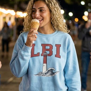 Long Beach Island Lighthouse Sweatshirt, Barnegat Lighthouse Sweatshirt, LBI Gift