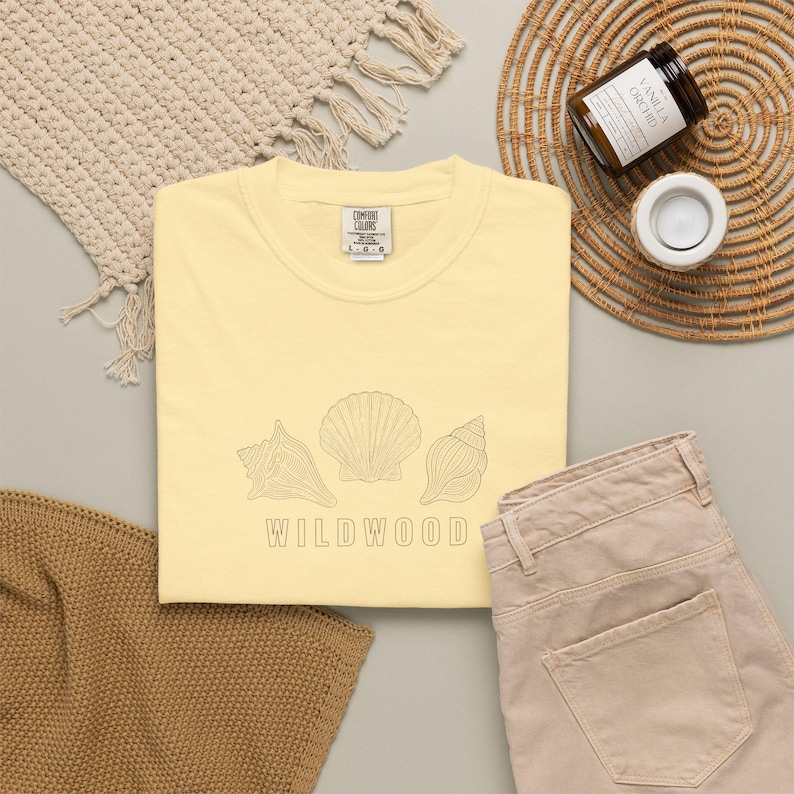 Wildwood New Jersey T-Shirt, Coastal Shell Tee, Wildwood Beach Shirt, Jersey Shore Shirt image 1