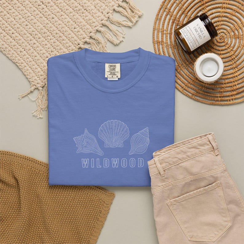 Wildwood New Jersey T-Shirt, Coastal Shell Tee, Wildwood Beach Shirt, Jersey Shore Shirt image 2