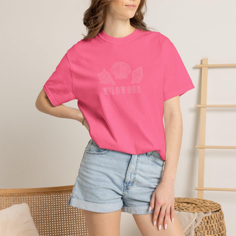 Wildwood New Jersey T-Shirt, Coastal Shell Tee, Wildwood Beach Shirt, Jersey Shore Shirt Crunchberry