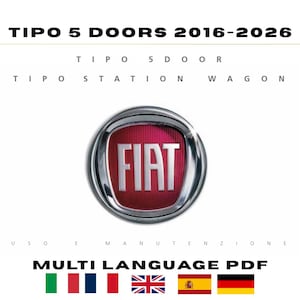 Fiat Tipo 5 five-door (2016>2026) Owner's Manual, User Guide, and Maintenance Manual (PDF)