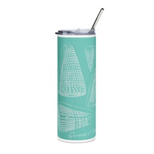 Stainless Steel Tumbler Leopard Cone Shell, 20oz Beach Water Bottle