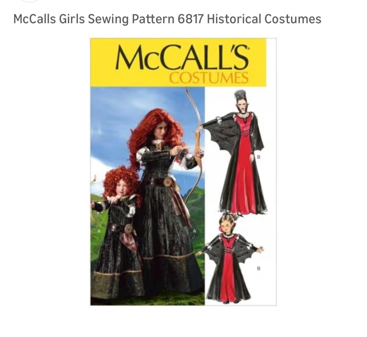 Mccalls Girls Sewing Pattern 6817 Historical Costumes - Etsy