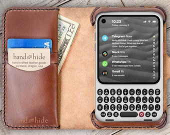 Clicks Communicator Leather Wallet Case,  Handcrafted in the USA from Italian cowhide.