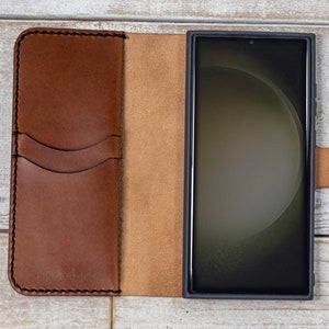Galaxy S22 Ultra Leather Wallet Case, handcrafted in USA