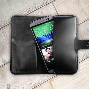 Leather Smartphone Wallet - iPhone, Galaxy, Motorola, LG, Huawei, OnePlus, And Many Others, custom, crossbody phone case, handcrafted