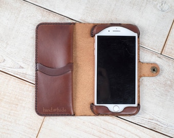 iPhone Plus Leather Wallet Case