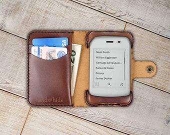 Light Phone 2 Leather Wallet Case, handcrafted in USA