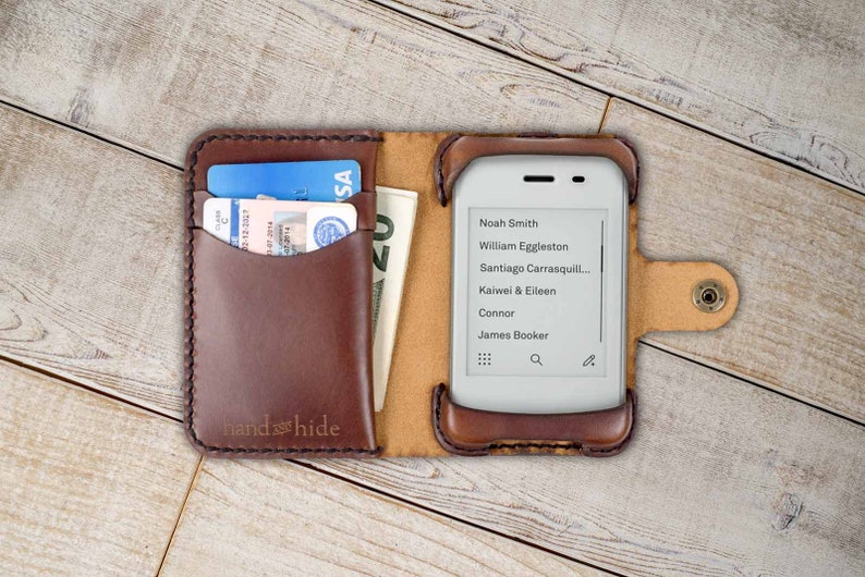 Light Phone 2 Leather Wallet Case, handcrafted in USA image 1