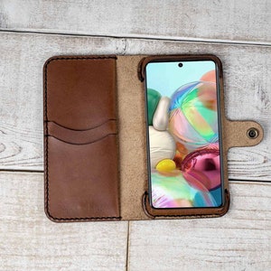 Funda tipo cartera para Samsung Galaxy A Series, funda tipo cartera para A55, funda de piel para Galaxy A35, funda para A25, funda para Galaxy A54, hecha a mano, funda bandolera para teléfono.