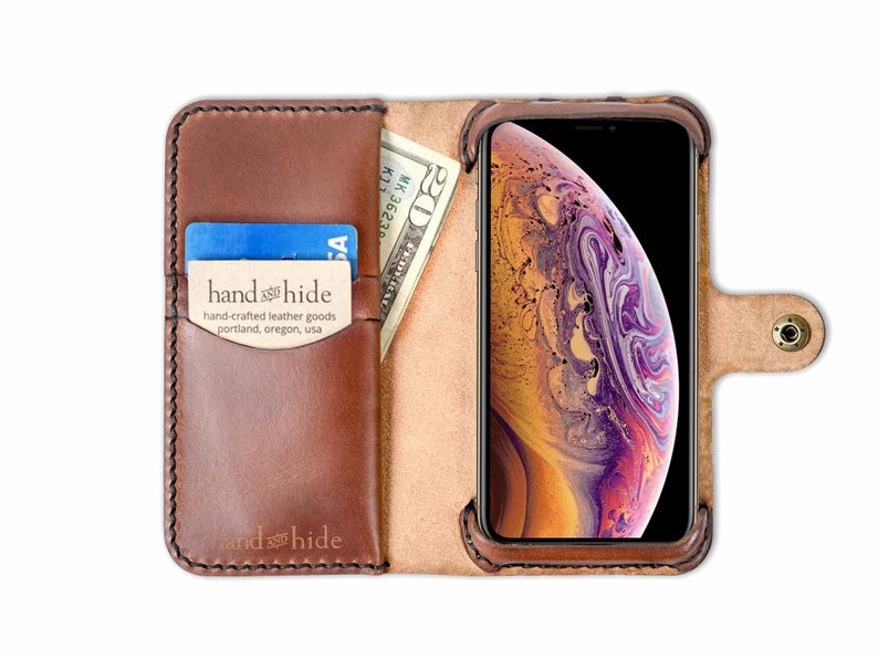 Iphone Xr Wallet Phone Case Iphone Ten R Leather Case Etsy