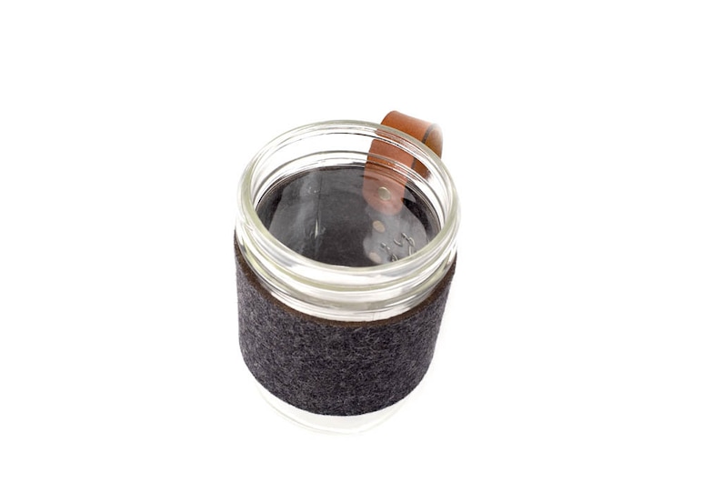 Felt Mason Jar Handle Mason Jar Holder Wide Mouth Pint Jar Etsy