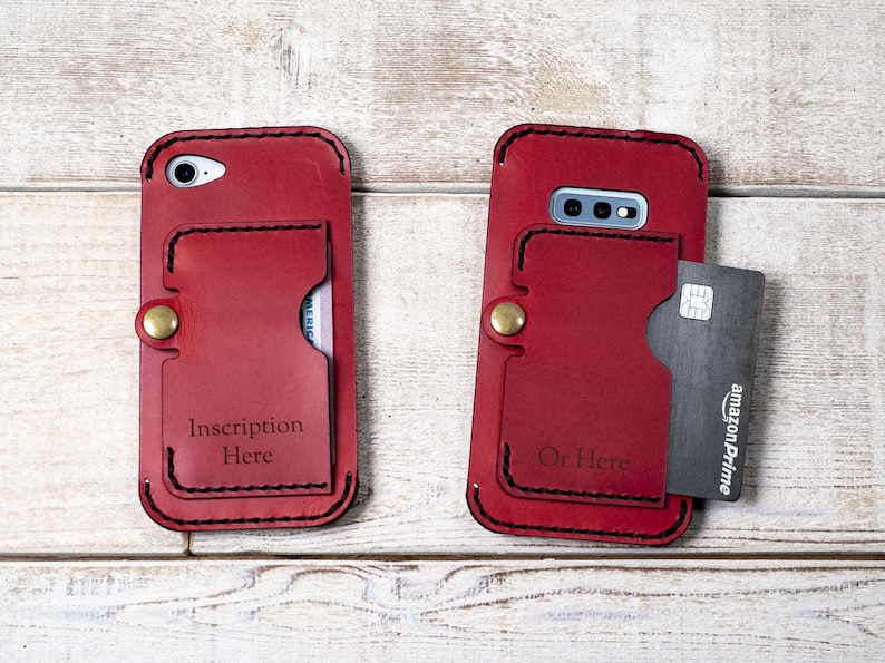 Leather Double Phone Case, Dual Phone Case for Work and Personal image 7