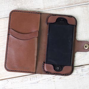 Capa Carteira de Couro para iPhone 5 5s 5c