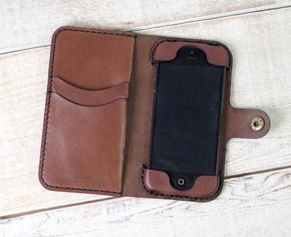 Onbepaald Herhaal toetje IPhone 5 5s 5c Lederen Wallet Case iphone 5 case iphone 5s - Etsy Nederland