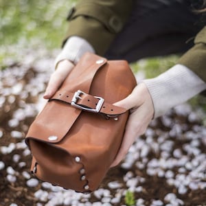 All leather dopp kit / leather shaving kit / leather toiletry bag / leather gadget dopp kit / leather cord organizer