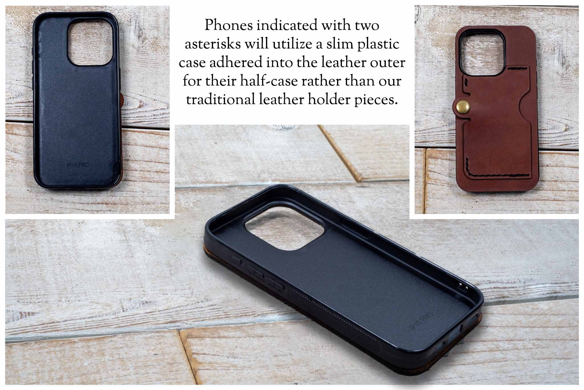 Leather Double Phone Case, Dual Phone Case for Work and Personal