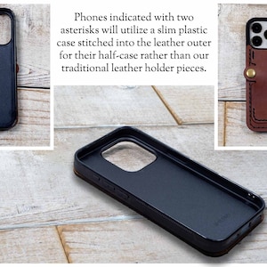 Leather Double Phone Case, Dual Phone Case for Work and Personal image 8