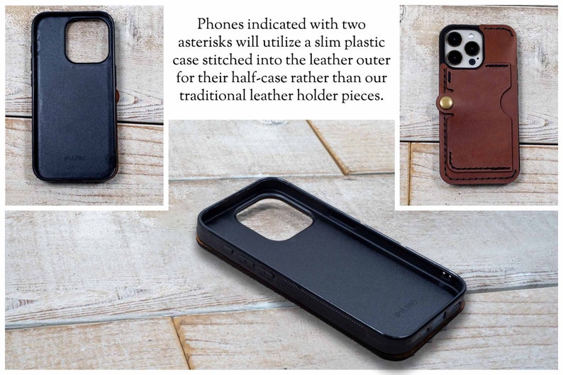 Leather Double Phone Case, Dual Phone Case for Work and Personal image 8