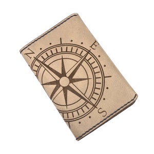 Cartera de pasaporte de cuero, cubierta de pasaporte de viaje, billetera de pasaporte personalizada, cubierta de pasaporte hecha a mano, cubierta de diario de notas de campo de cuero imagen 5