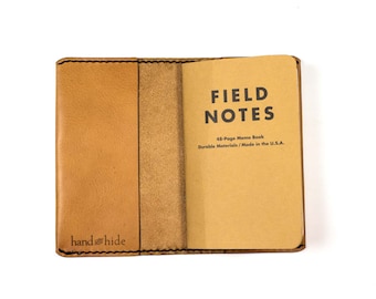 Journal Cover für Field Notes aus Leder in Originalgröße Handgefertigt in den USA aus italienischem Rindsleder.