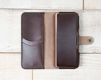Google Pixel Fold Leather Wallet Case, handmade Pixel Fold case, leather google pixel fold case, pixel fold wallet case